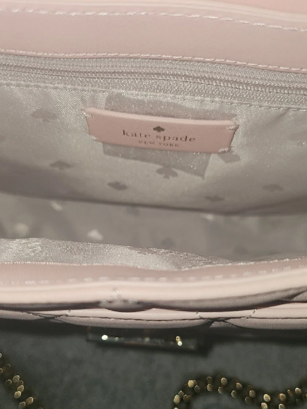 kate spade Quilted Light Pink Chain-Shoulder Crossbody